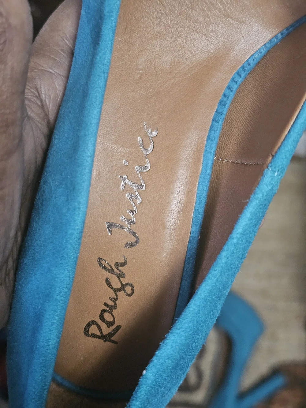 Vero Cuoio Teal Suede Platform Pumps